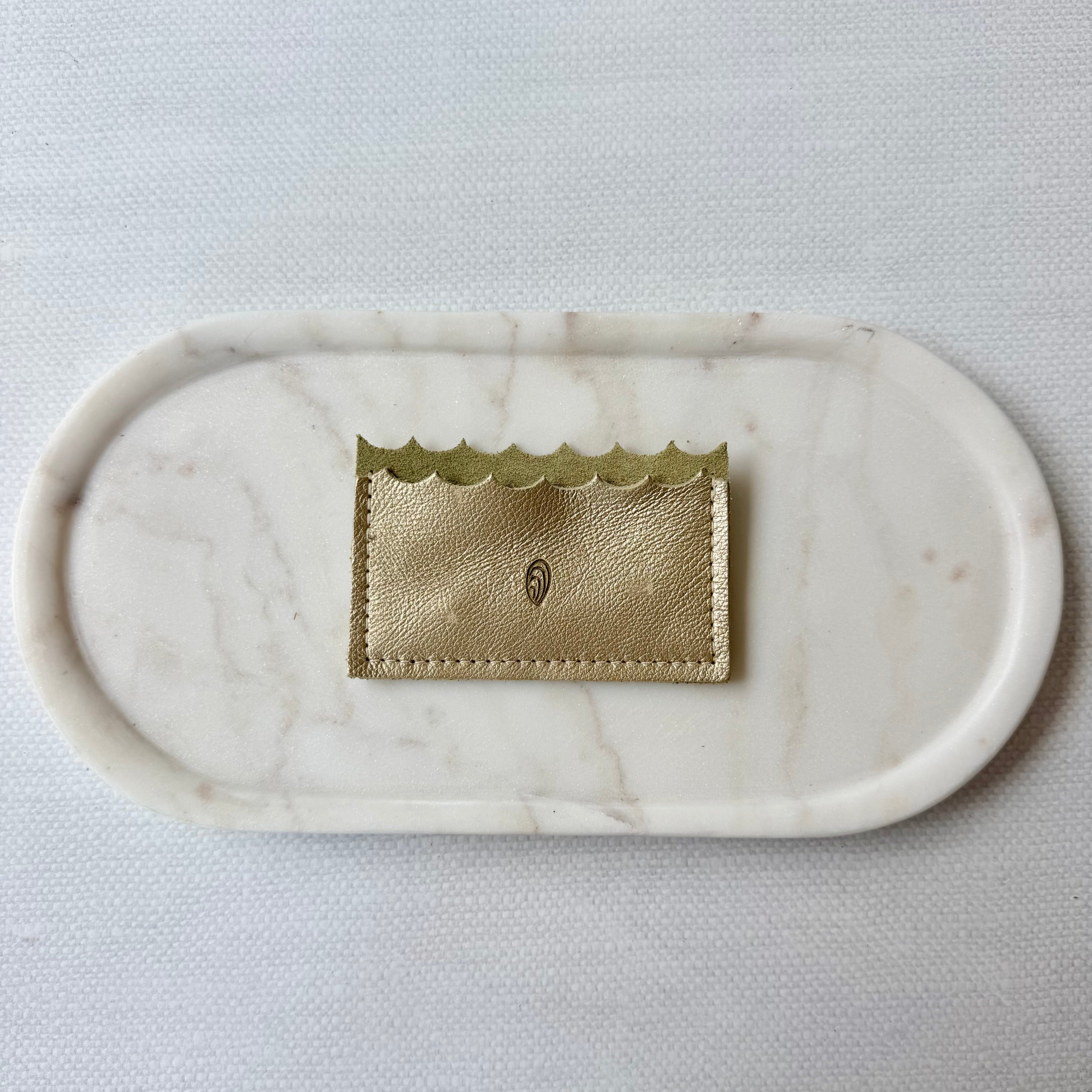 #109 Mini Wallet // Gold Leather (1st quality)