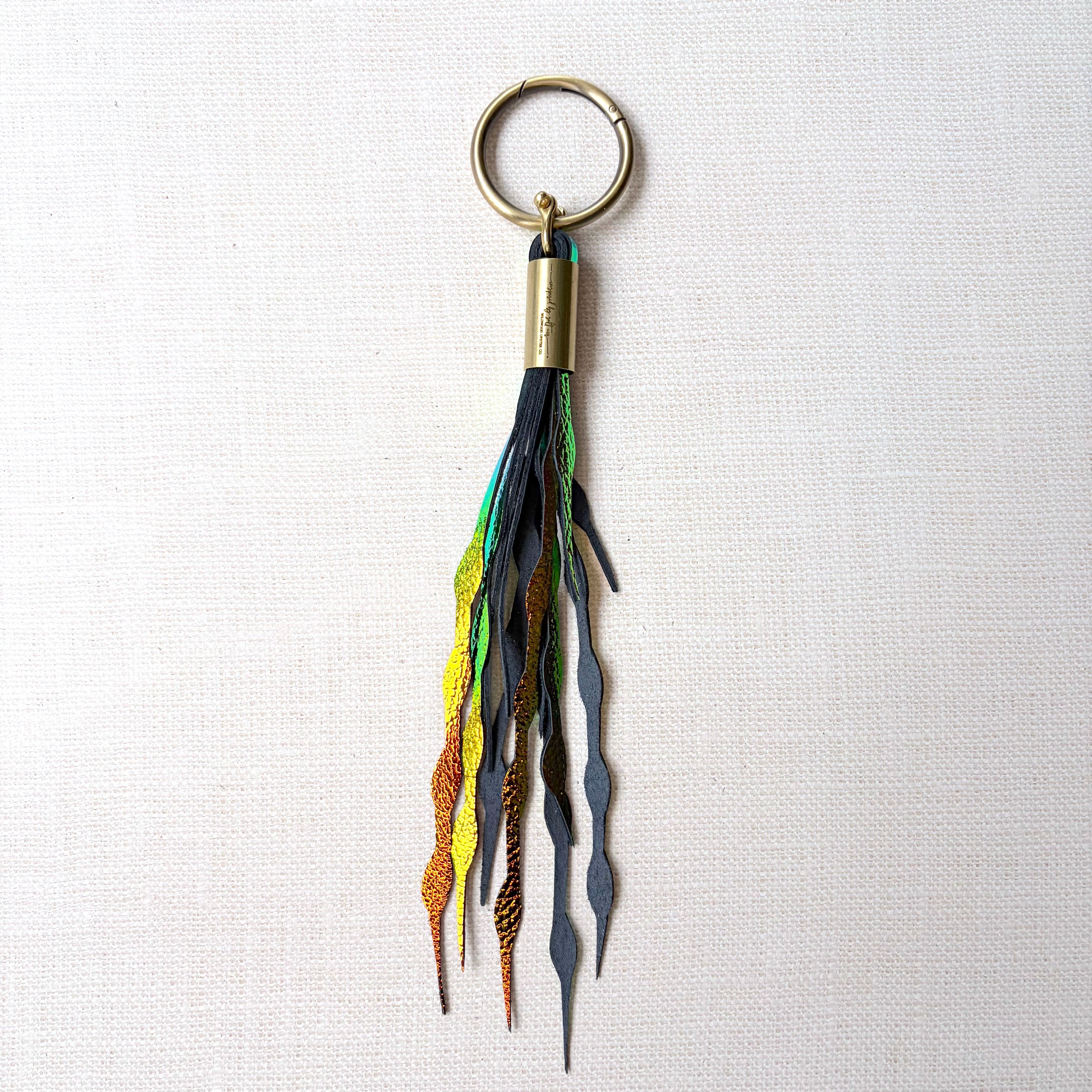 #11 Seaweed Tassel // Amber Opal Leather (1st quality)
