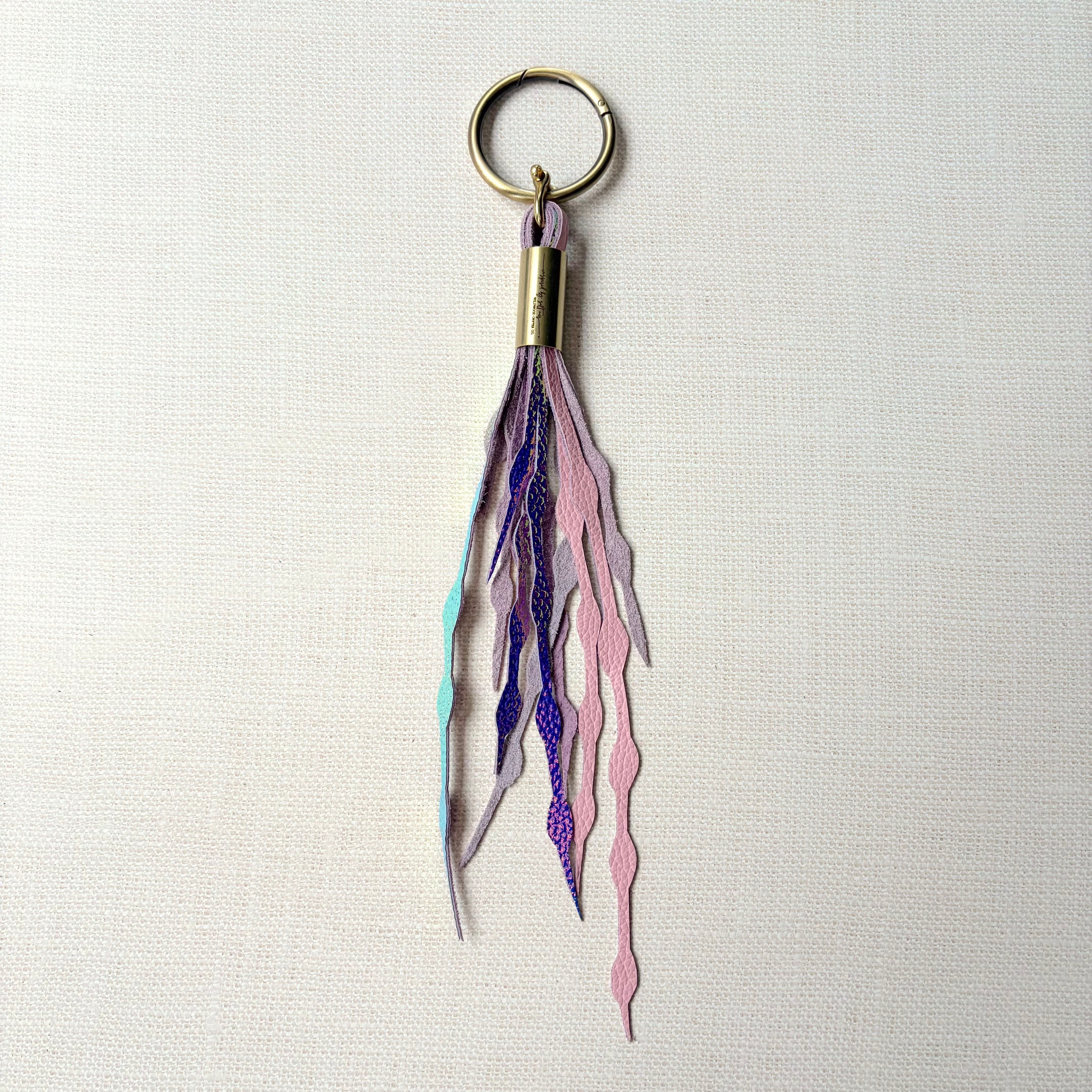 #13 Seaweed Tassel // Combo Purple Opal and Pink Petal Leathers (1st quality)