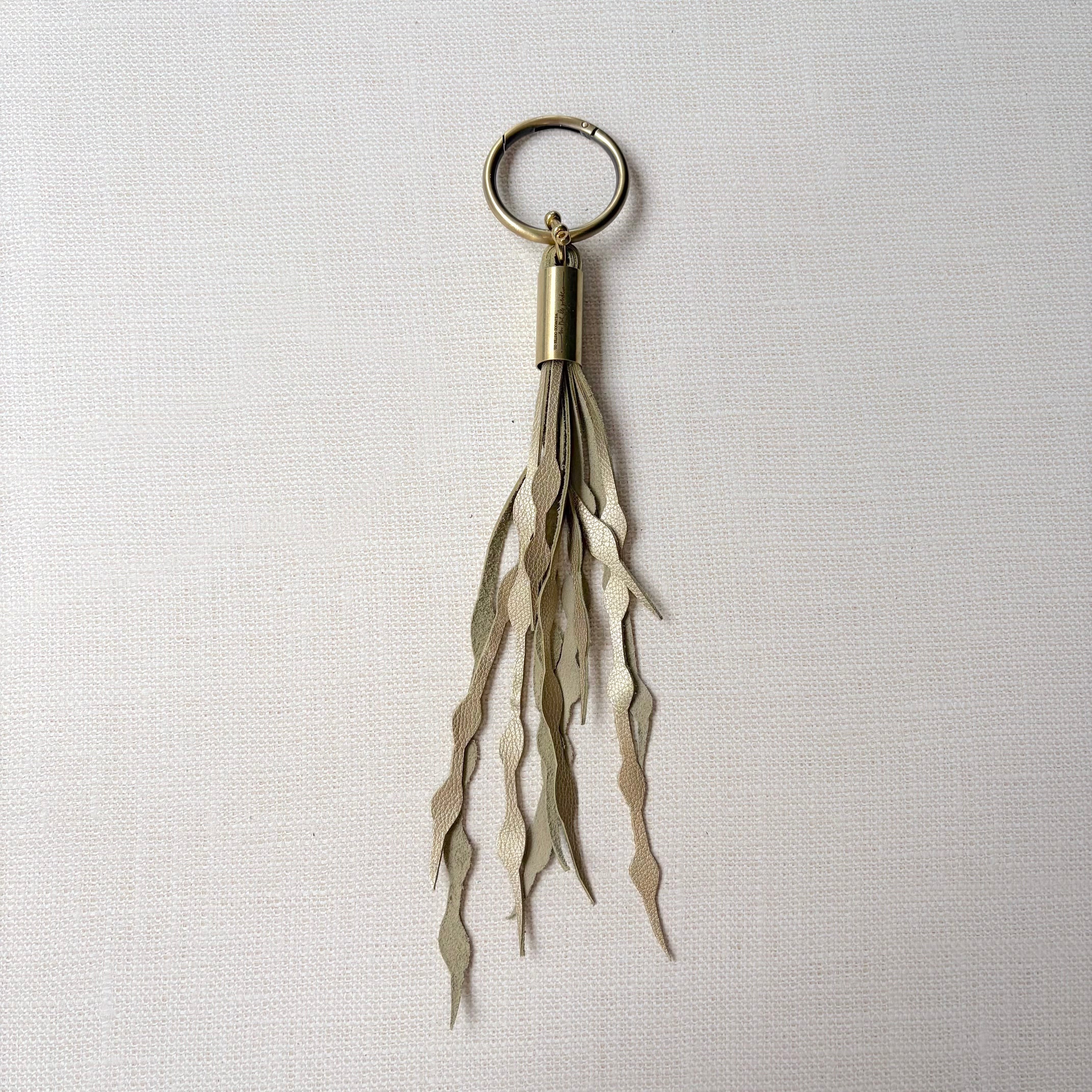 #02 Seaweed Tassel // Gold Leather (1st quality)