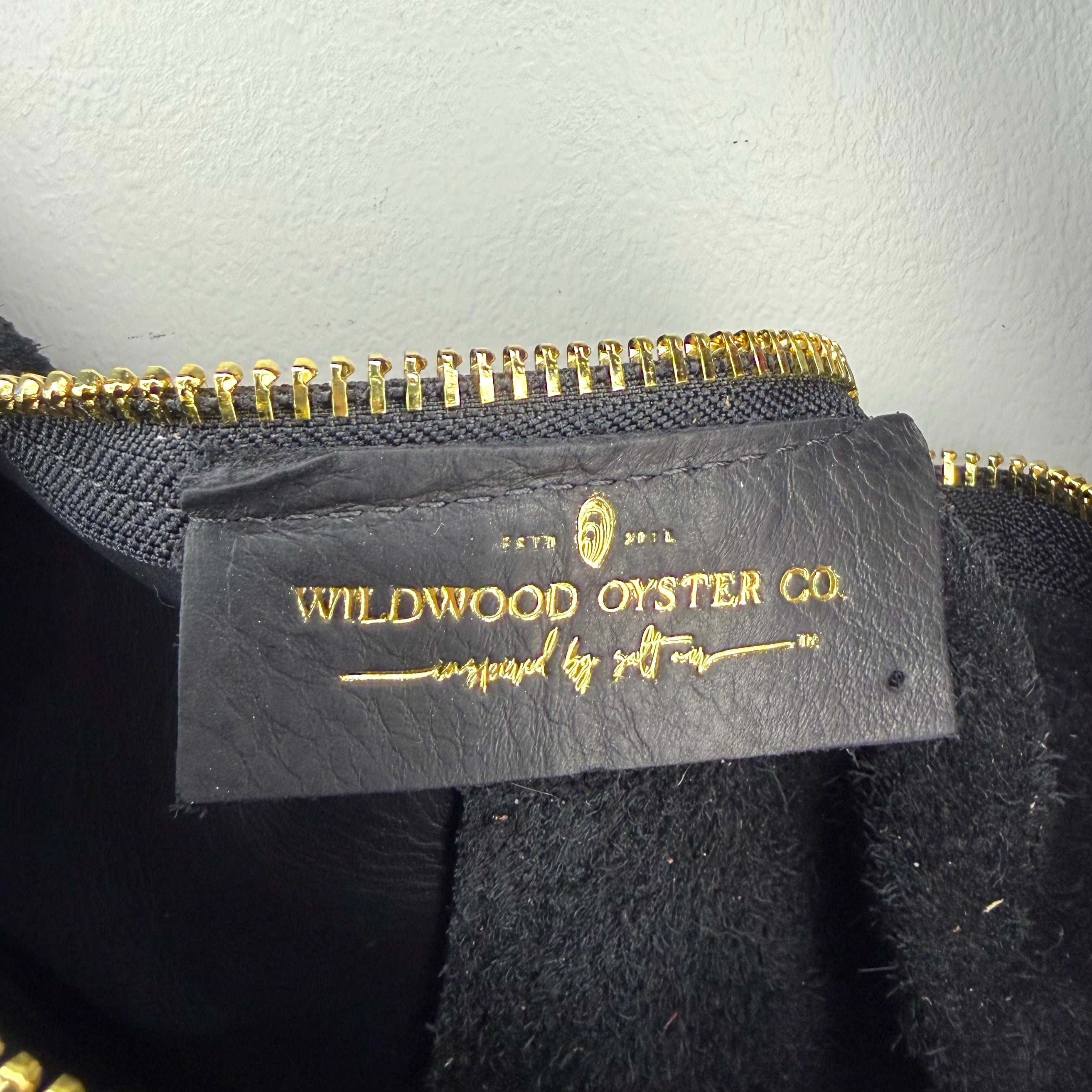 #45 Sling Bag // Black Leather with 35" Summer Night Black Dock Line + Matching Seaweed Tassel (2nd quality)