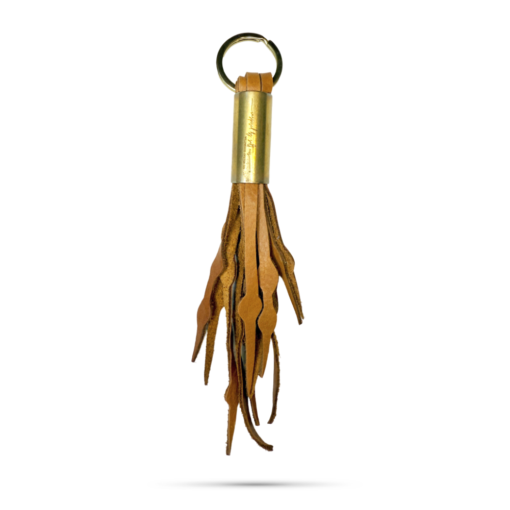 Seaweed Fringe Keychain  // in Beach Nut Leather