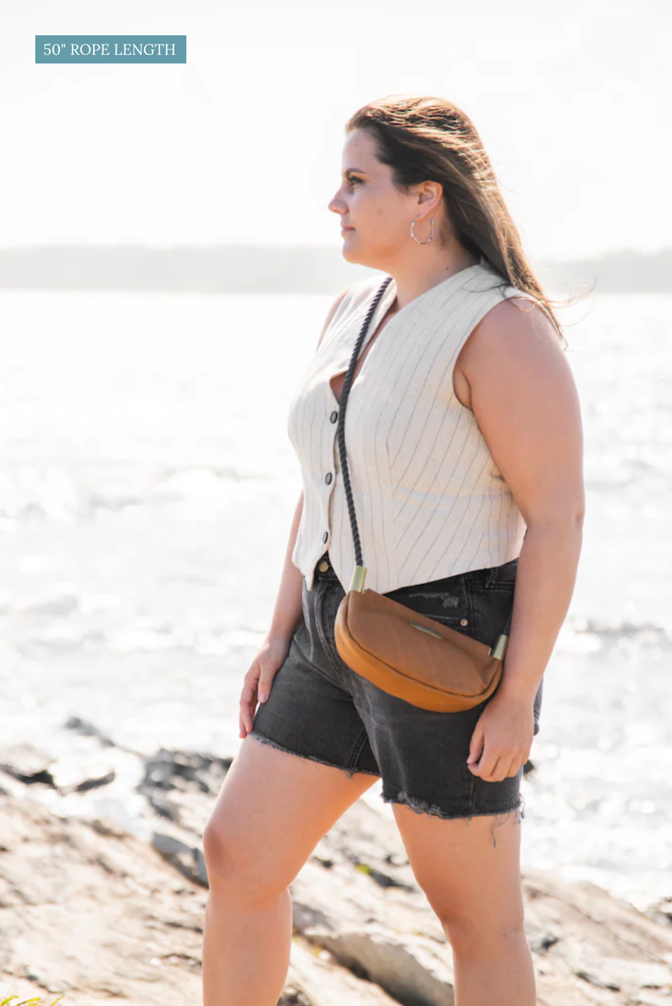 Clam Shell Bag // in Black Leather