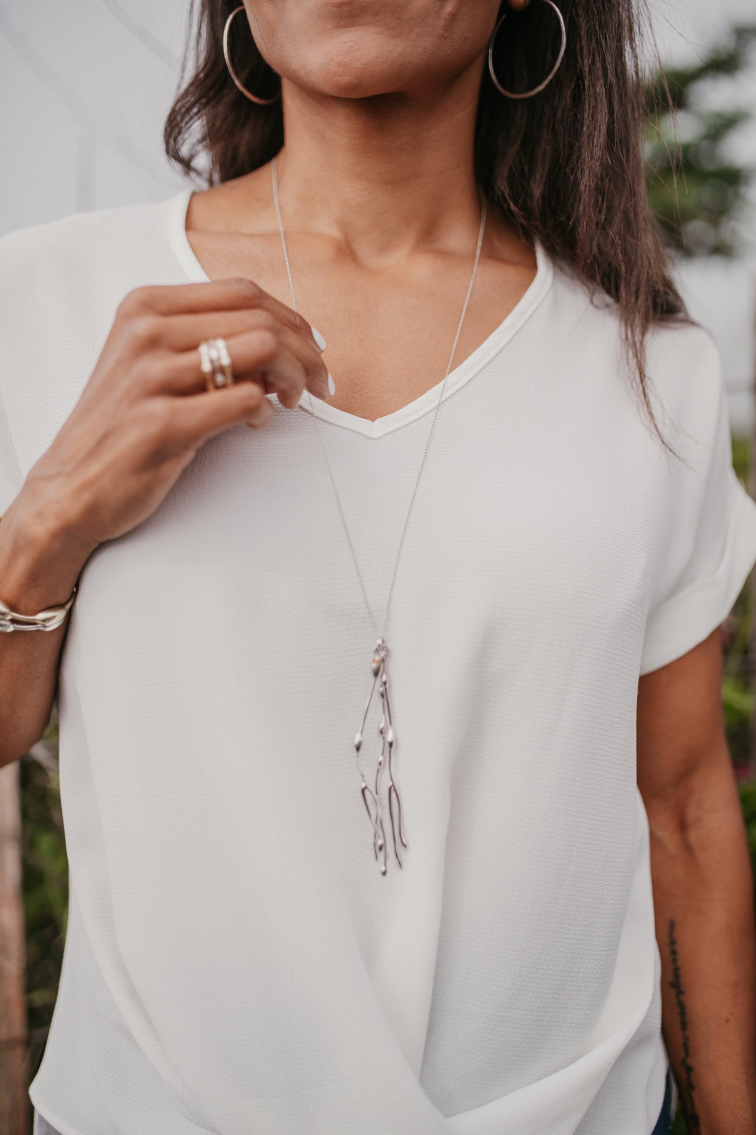 Seaweed Necklace // in Silver