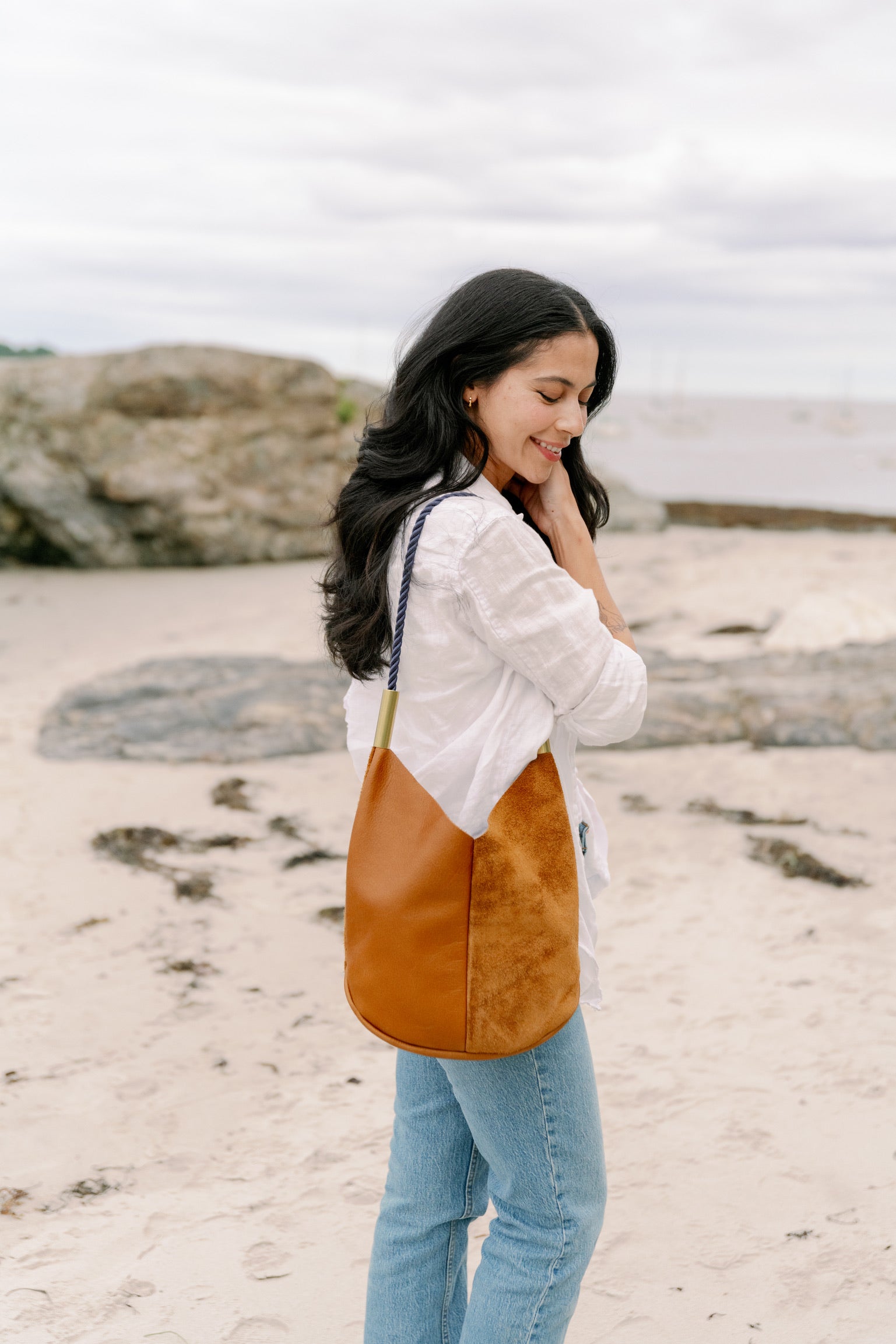 Mermaid Purse // in Beach Nut Leather