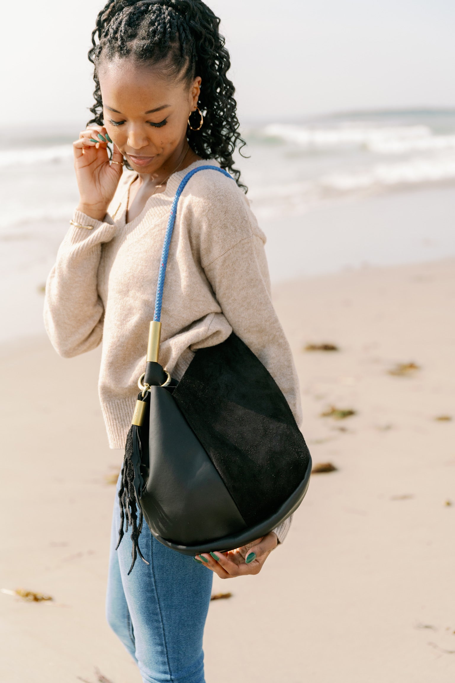 Mermaid Purse // in Black Leather