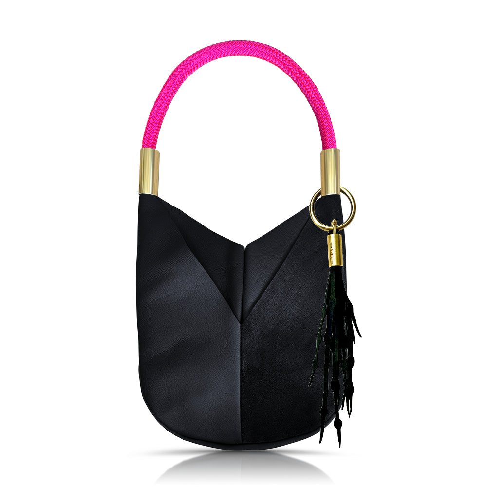 Original Wildwood Bag Large#Rope Color_Neon Pink#Add Ons_Add a Matching Seaweed Tassel (save $10)