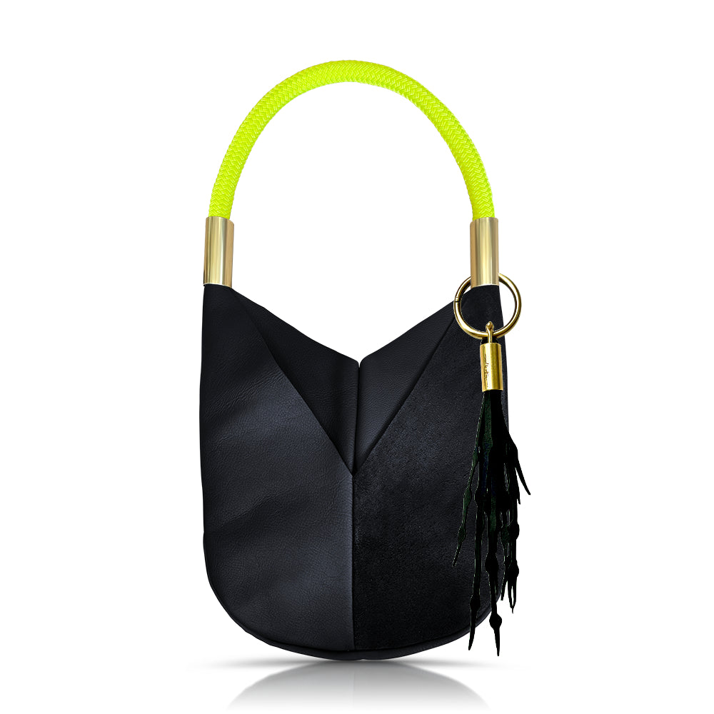 Original Wildwood Bag Large#Rope Color_Neon Yellow#Add Ons_Add a Matching Seaweed Tassel (save $10)