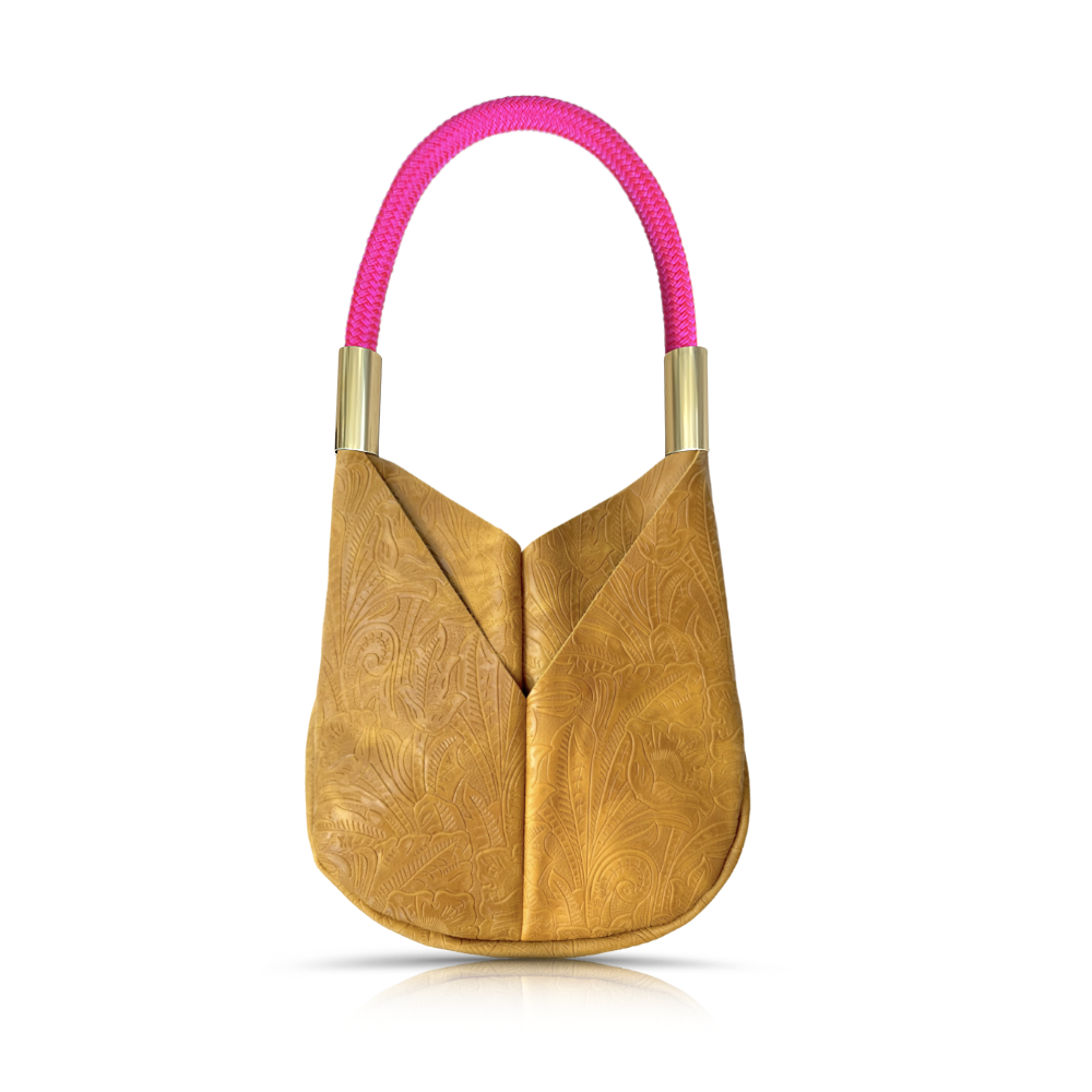 Original Wildwood Bag // Small in Beach Cowgirl with Neon Pink Rope