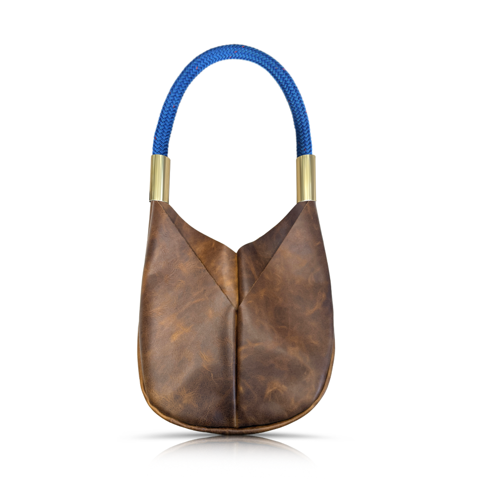Original Wildwood Bag // Small in Brown Tourmaline with Harborside Blue Rope