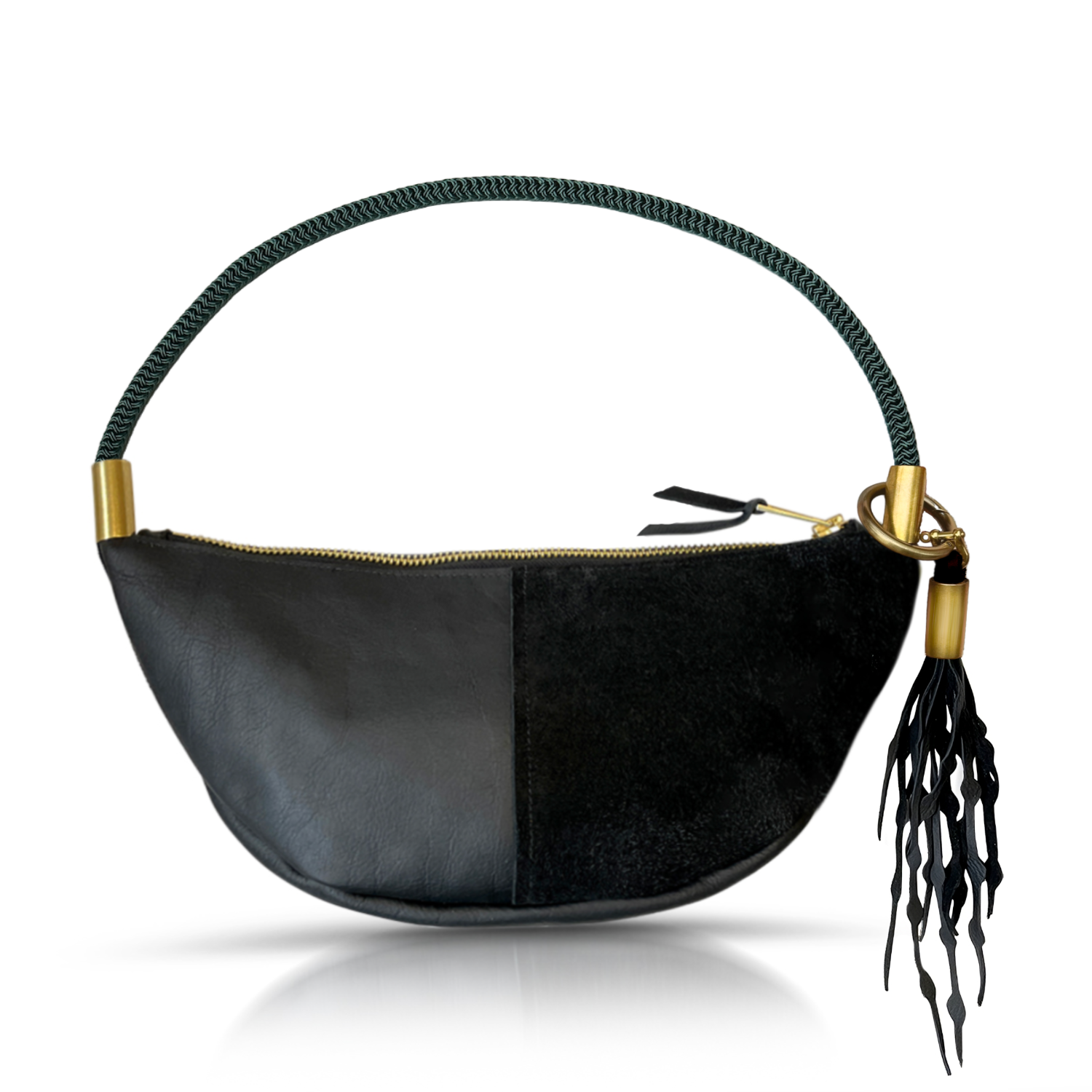 Sling #Rope Color_Pine Green#Rope Handle Length_Short Shoulder (25”)#Add Ons_Add a Matching Seaweed Tassel (save $10)