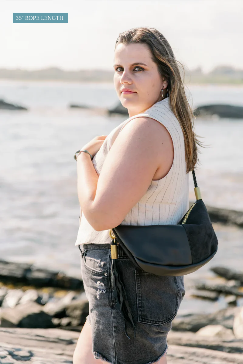 Sling Bag // in Black Leather