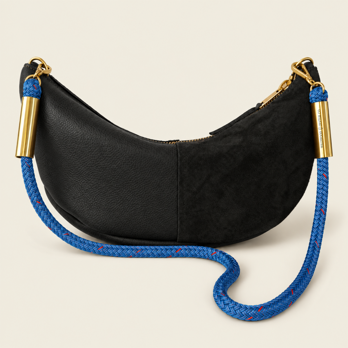 Convertible Sling in Black Leather