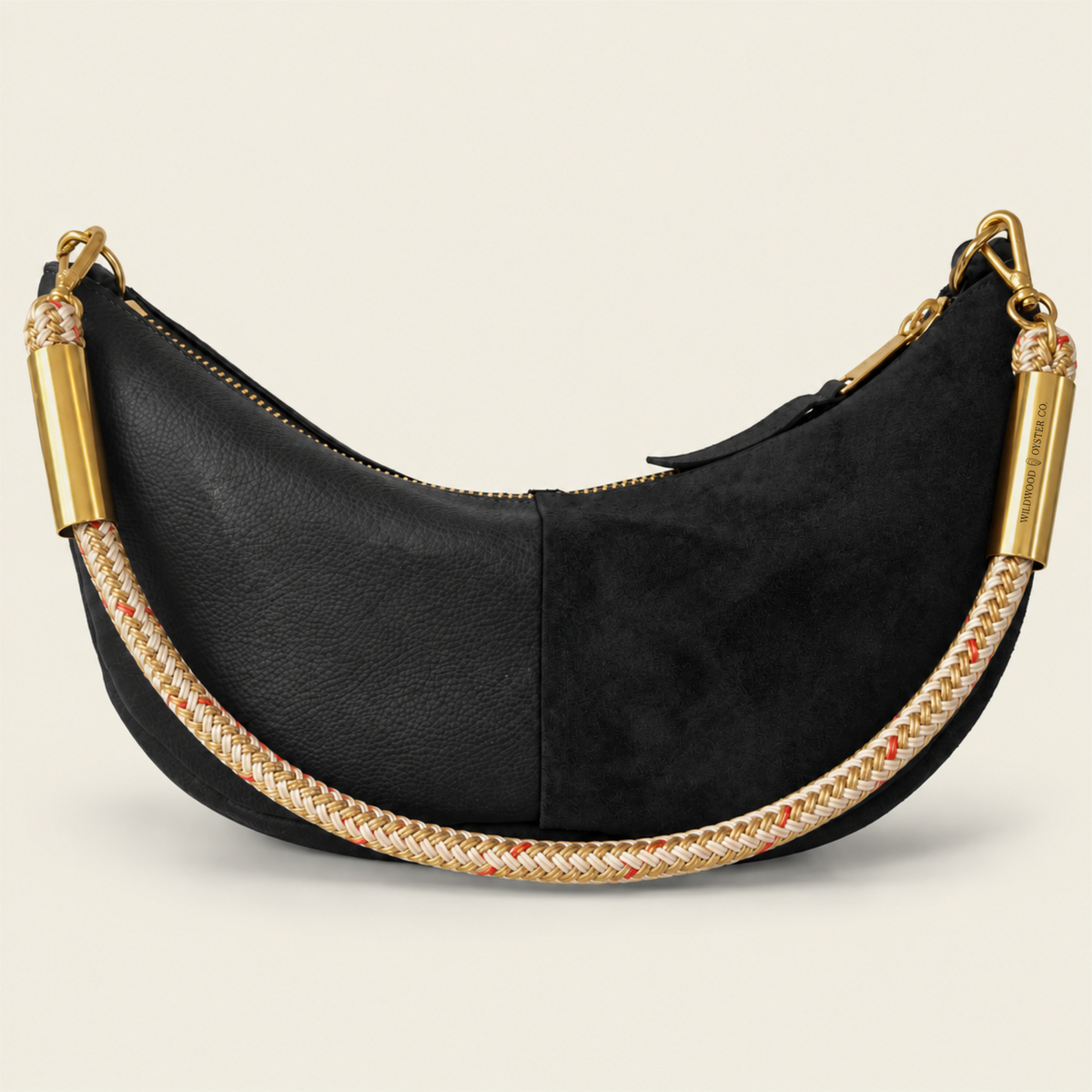 Convertible Sling in Black Leather