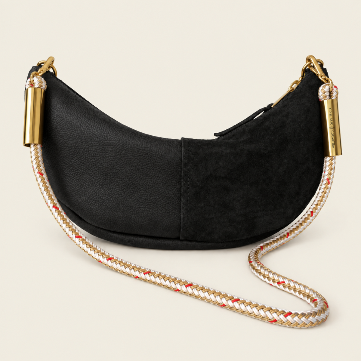 Convertible Sling in Black Leather