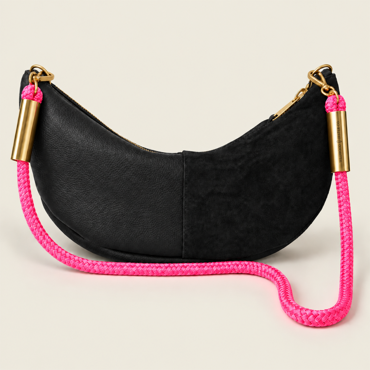 Convertible Sling in Black Leather