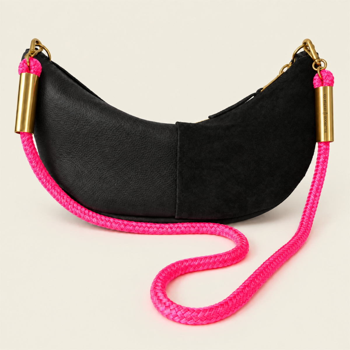 Convertible Sling in Black Leather