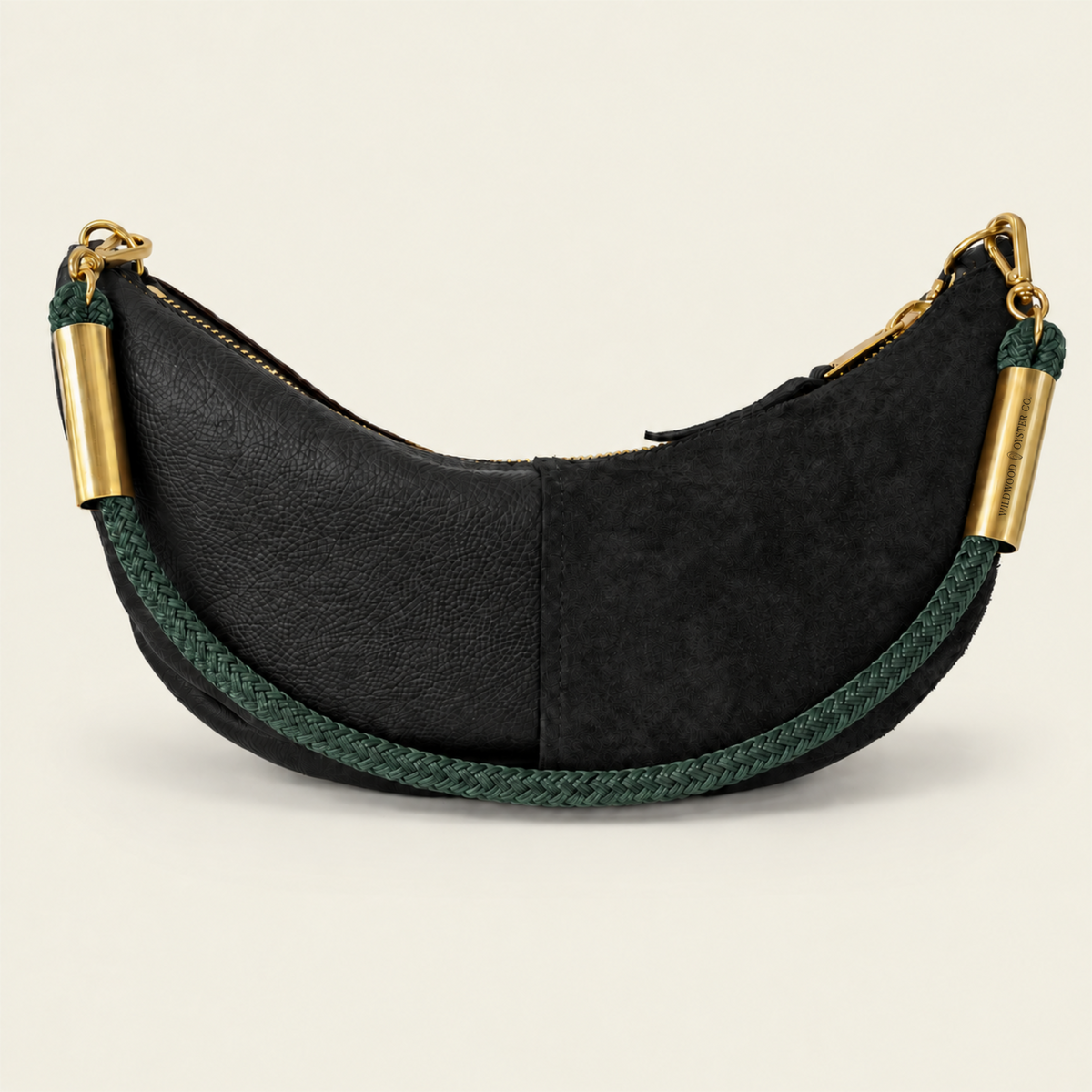 Convertible Sling in Black Leather