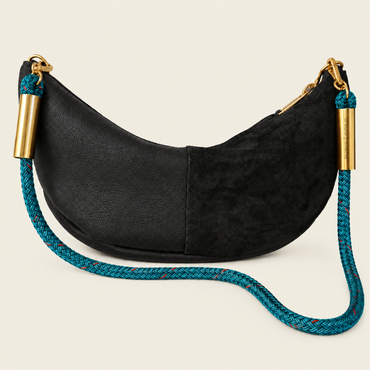 Convertible Sling in Black Leather
