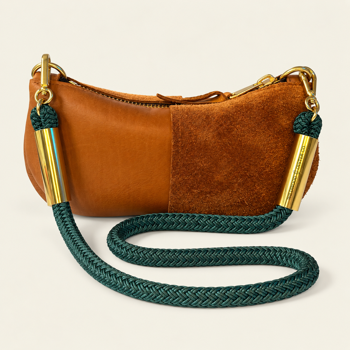 Convertible Zip Bag in Beach Nut Leather