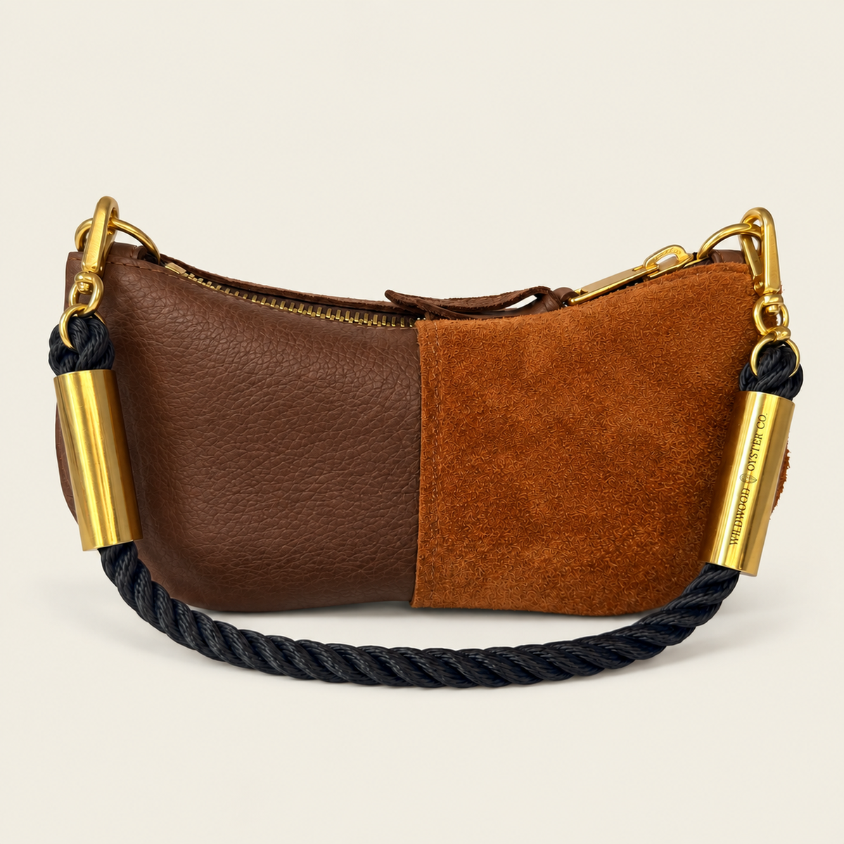 Convertible Zip Bag in Brown Leather