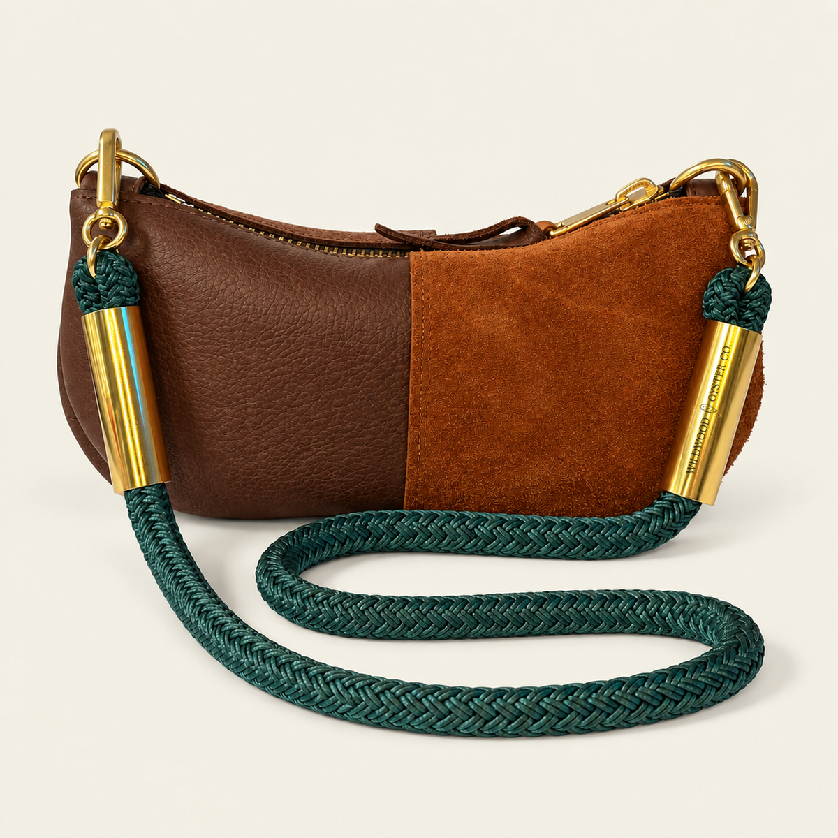 Convertible Zip Bag in Brown Leather