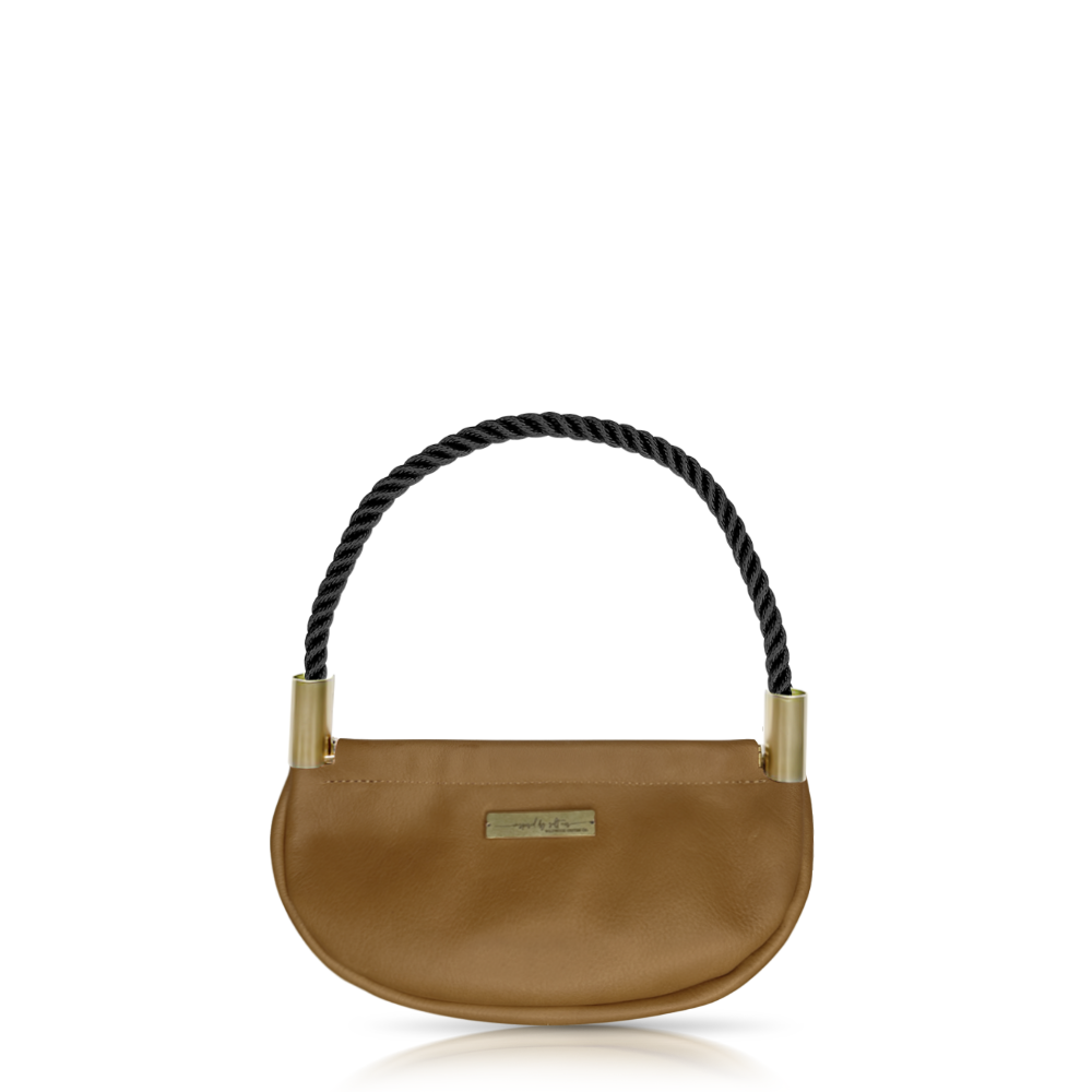 Clam Shell #Rope Color_Summer Night Black#Rope Handle Length_Wrist (19")#Add Ons_Handbag Only