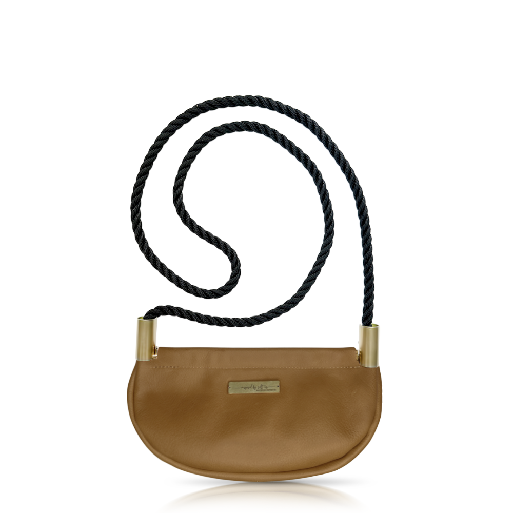 Clam Shell #Rope Color_Summer Night Black#Rope Handle Length_Crossbody (50")#Add Ons_Handbag Only