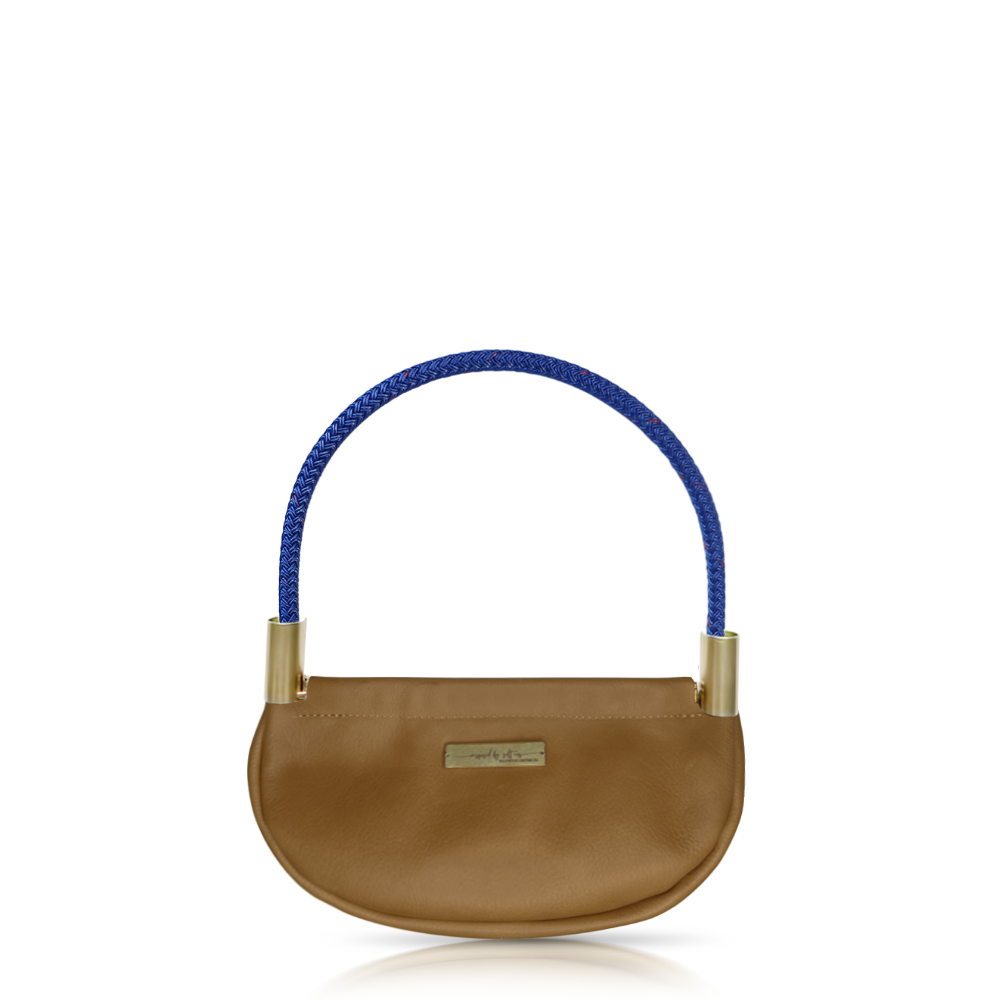 Clam Shell #Rope Color_Harborside Blue#Rope Handle Length_Wrist (19")#Add Ons_Handbag Only