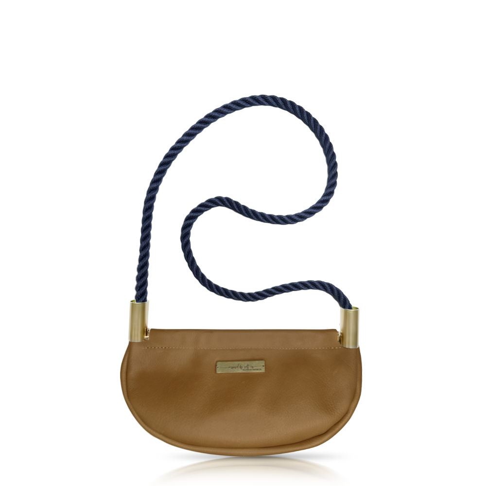 Clam Shell #Rope Color_New England Navy#Rope Handle Length_Shoulder (35")#Add Ons_Handbag Only