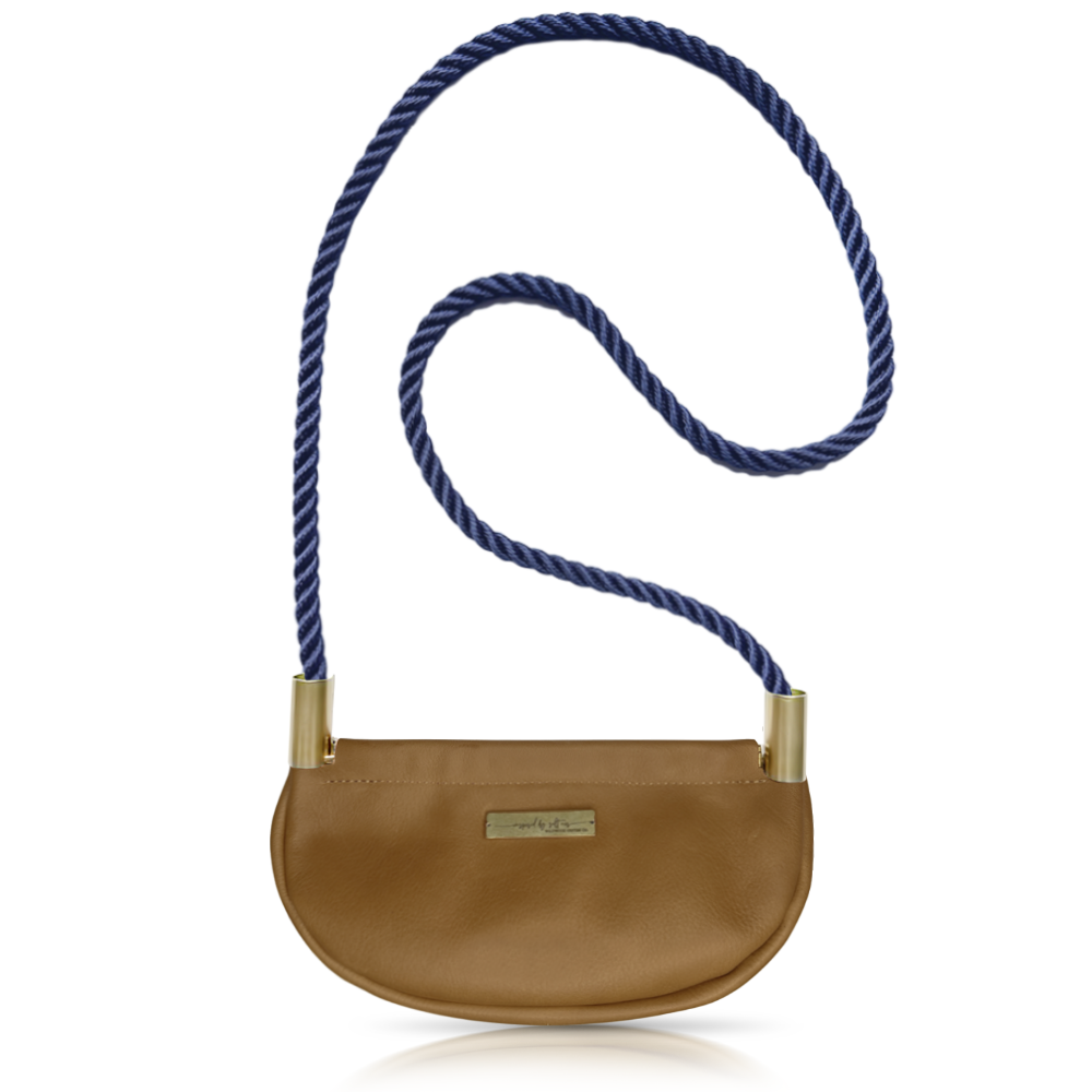Clam Shell #Rope Color_New England Navy#Rope Handle Length_Crossbody (50")#Add Ons_Handbag Only