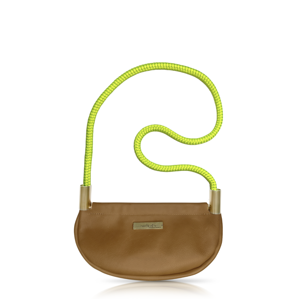 Clam Shell #Rope Color_Neon Yellow#Rope Handle Length_Shoulder (35")#Add Ons_Handbag Only