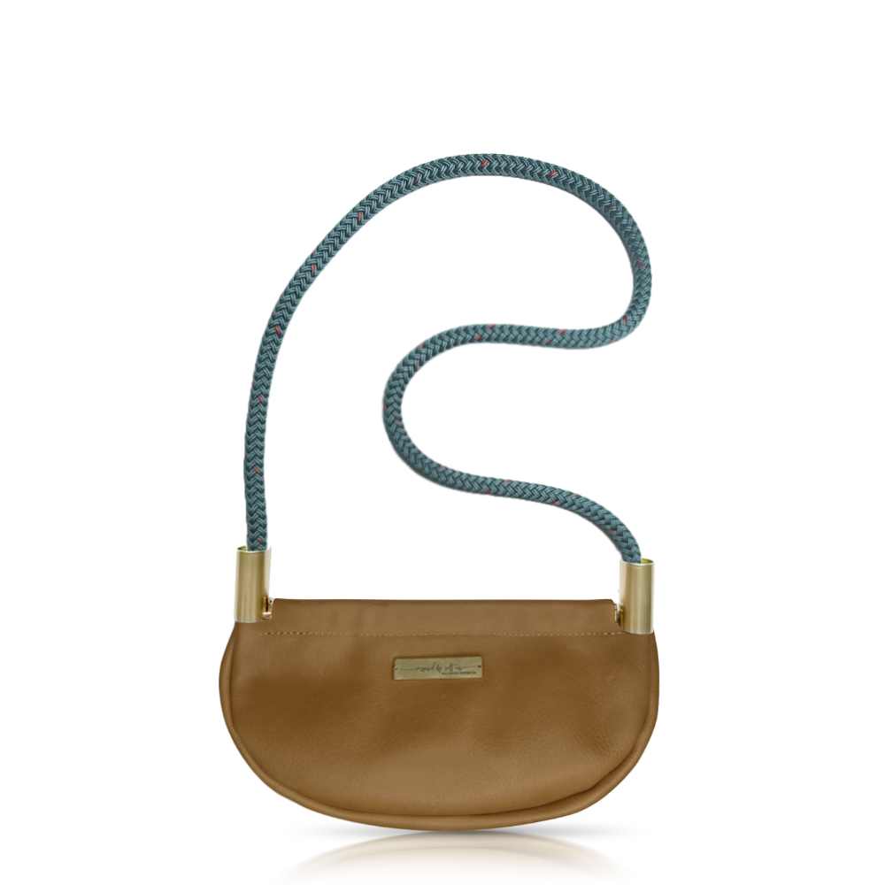 Clam Shell #Rope Color_Seaside Teal#Rope Handle Length_Shoulder (35")#Add Ons_Handbag Only