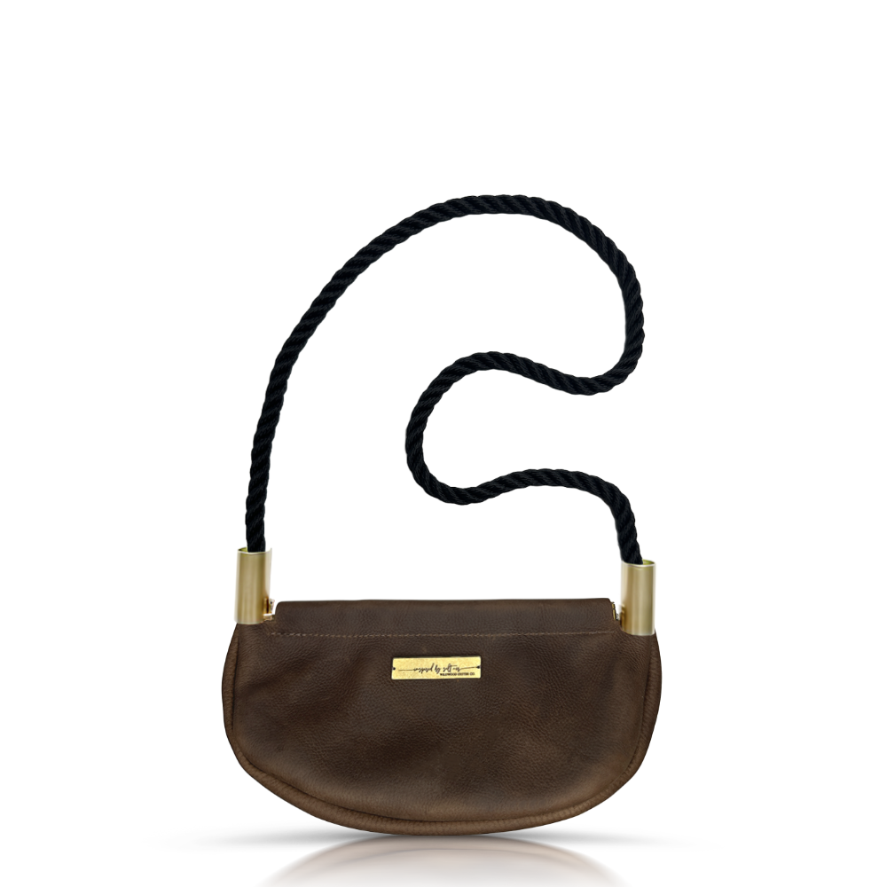 Clam Shell #Rope Color_Summer Night Black#Rope Handle Length_Shoulder (35")#Add Ons_Handbag Only