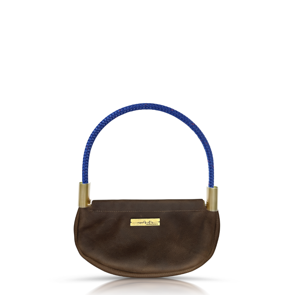 Clam Shell #Rope Color_Harborside Blue#Rope Handle Length_Wrist (19")#Add Ons_Handbag Only