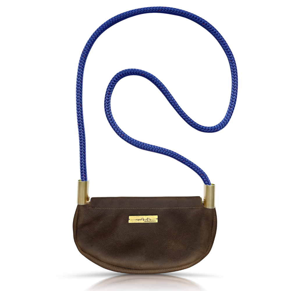 Clam Shell #Rope Color_Harborside Blue#Rope Handle Length_Crossbody (50")#Add Ons_Handbag Only