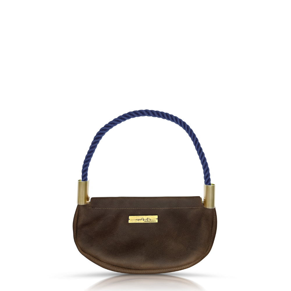Clam Shell #Rope Color_New England Navy#Rope Handle Length_Wrist (19")#Add Ons_Handbag Only