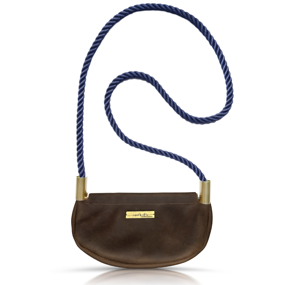 Clam Shell #Rope Color_New England Navy#Rope Handle Length_Crossbody (50")#Add Ons_Handbag Only