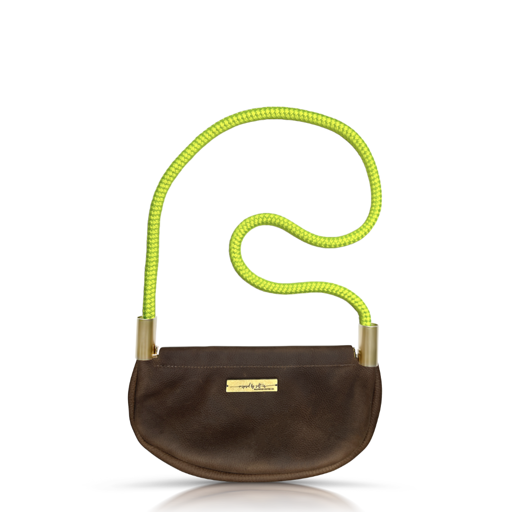 Clam Shell #Rope Color_Neon Yellow#Rope Handle Length_Shoulder (35")#Add Ons_Handbag Only