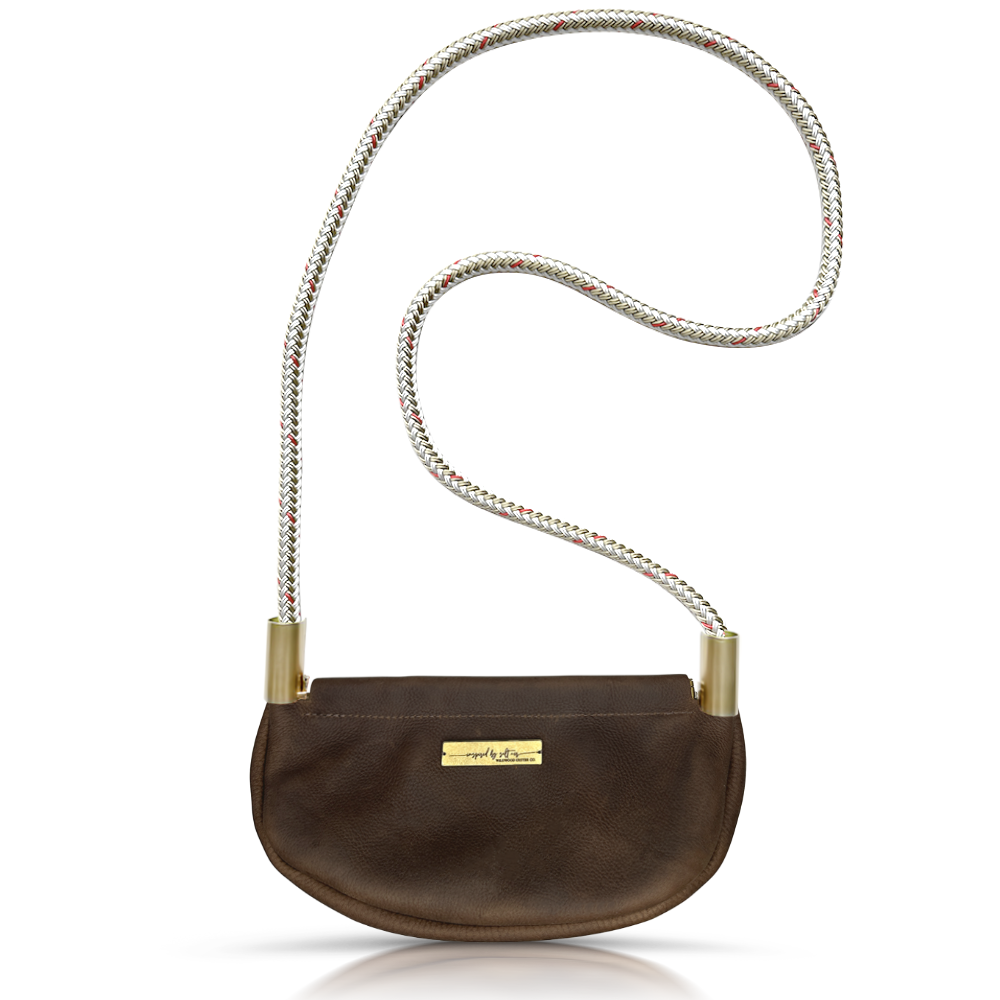 Clam Shell #Rope Color_Oyster Shell Gold#Rope Handle Length_Crossbody (50")#Add Ons_Handbag Only