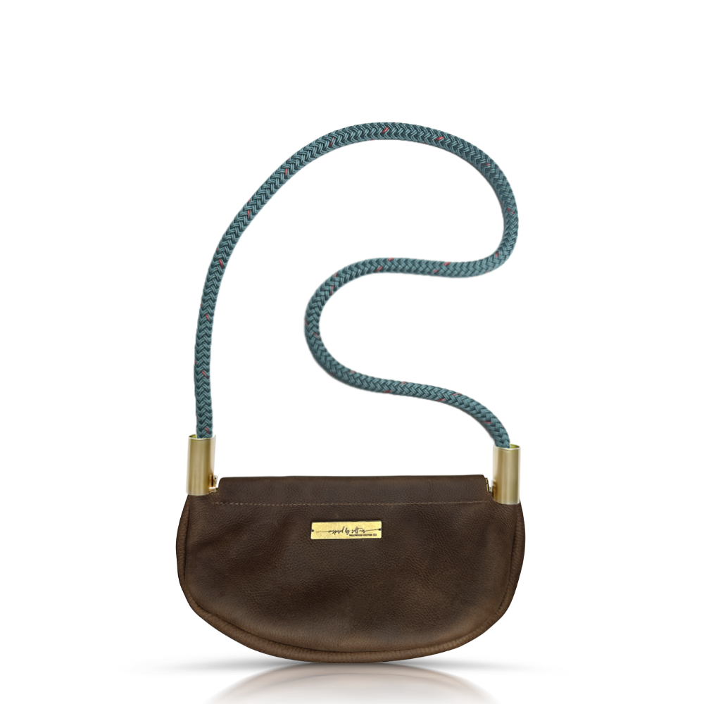 Clam Shell #Rope Color_Seaside Teal#Rope Handle Length_Shoulder (35")#Add Ons_Handbag Only