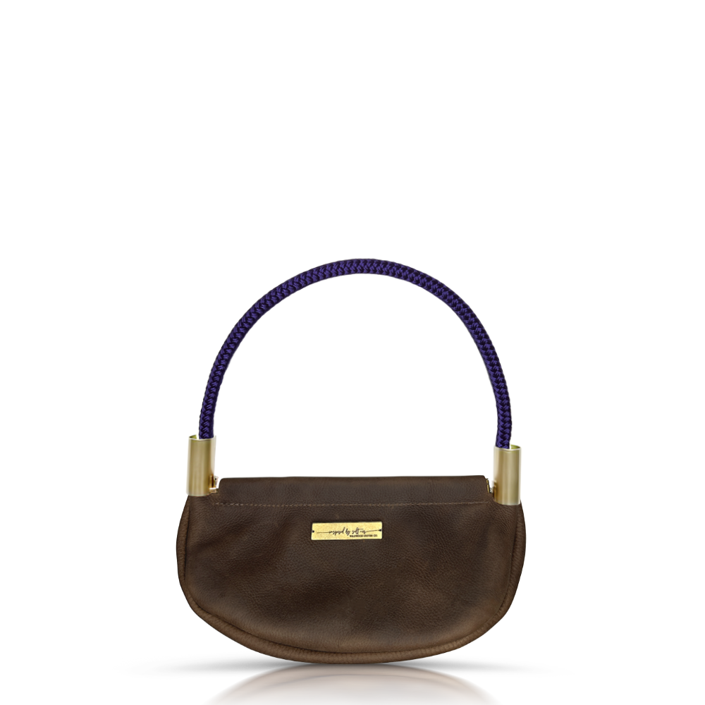 Clam Shell #Rope Color_Purple Mussel Shell#Rope Handle Length_Wrist (19")#Add Ons_Handbag Only