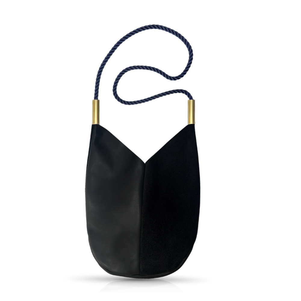 Mermaid Purse #Rope Color_New England Navy#Rope Handle Length_Shoulder (40")#Add Ons_Handbag Only