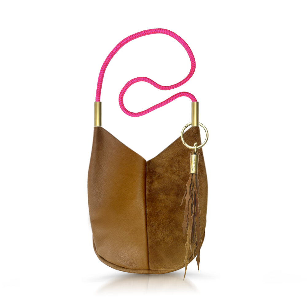 #Rope Color_Neon Pink#Rope Handle Length_Crossbody (40")#Add Ons_Add a Matching Seaweed Tassel (Save $10)