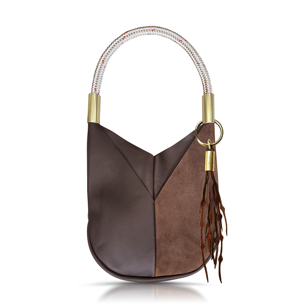 Original Wildwood Bag Large#Rope Color_Oyster Shell Gold#Add Ons_Add a Matching Seaweed Tassel (save $10)