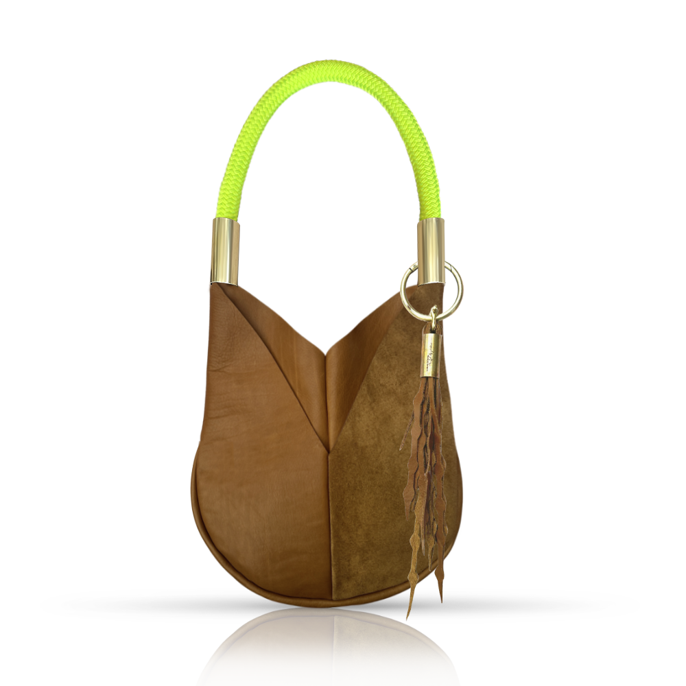 Original Wildwood Bag Small#Rope Color_Neon Yellow#Add Ons_Add a Matching Seaweed Tassel (save $10)