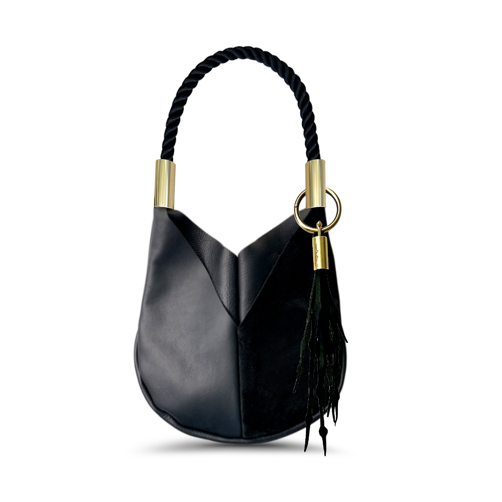 Original Wildwood Bag Small#Rope Color_Summer Night Black#Add Ons_Add a Matching Seaweed Tassel (save $10)