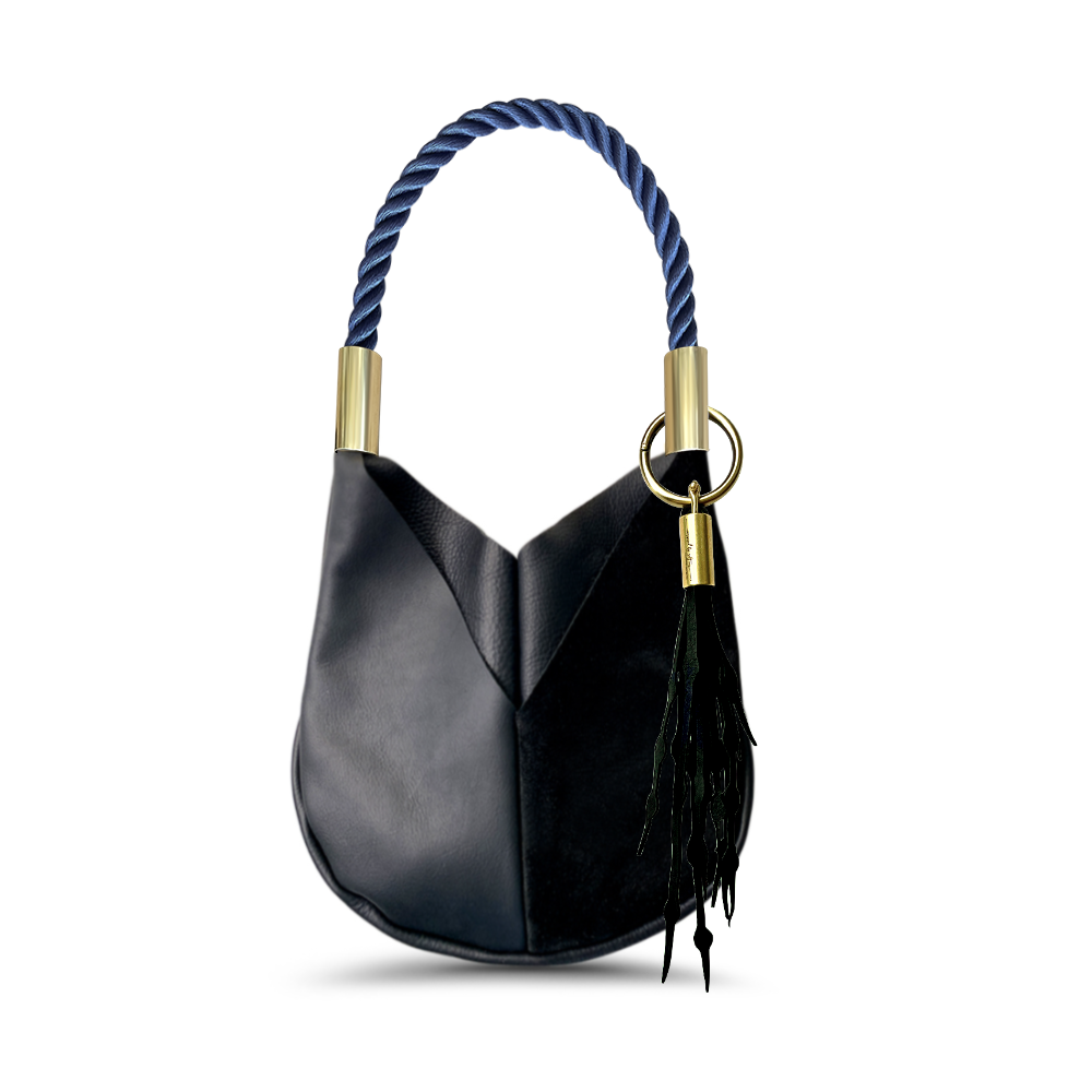 Original Wildwood Bag Small#Rope Color_New England Navy#Add Ons_Add a Matching Seaweed Tassel (save $10)