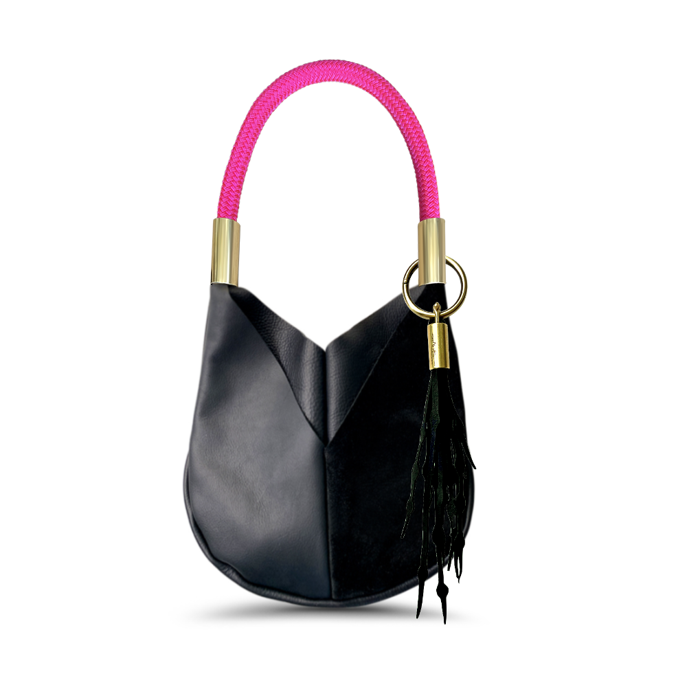 Original Wildwood Bag Small#Rope Color_Neon Pink#Add Ons_Add a Matching Seaweed Tassel (save $10)