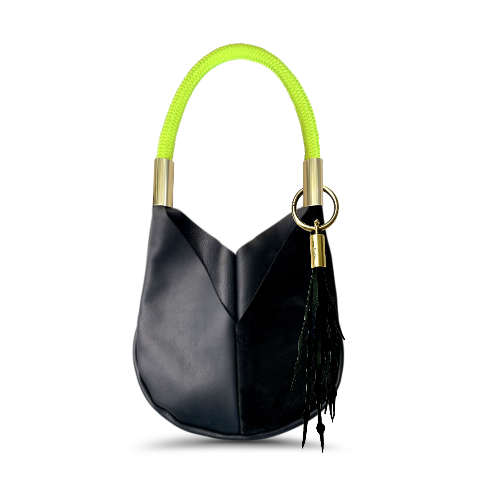 Original Wildwood Bag Small#Rope Color_Neon Yellow#Add Ons_Add a Matching Seaweed Tassel (save $10)